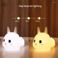 Night Lights Lovely Child Lamp Dimmble Silica Gel USB Light For Bedside Table Lighting Good Gift Boy Kids And Mom