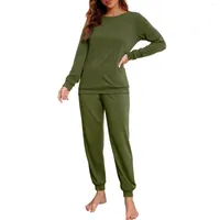 Women's Sleepwear Flannel Lounge Wear Women Womens Pajama Set Long Sleeve Nightwear Soft Sets With Pockets Tween Girl Slippers
