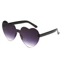 Sunglasses Love Heart Shape Rimless Unique PC Frame Fashion Sun Glasses UV400 Retro Eyewear SHAXSunglasses