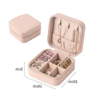 Case Jewelry Small Box Jewellery Organizer Faux Cases Mini Travel Leather Display Storage Rings Portable Girls For Earrings Necklace Se Imuh