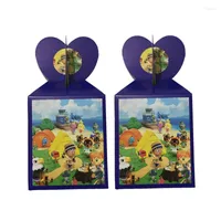 Gift Wrap 6pcs Animal Crossing Theme Cartoon Candy Boxes Popcorn Box For Kids Birthday Party Loot Bag Baby Shower Boy Favors