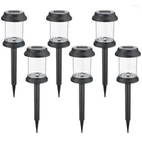 Wall Lamp Outdoor Solar Pathway Lights 6 Pack IP67 Waterproof Decorative LED Landscape Powered Garden
