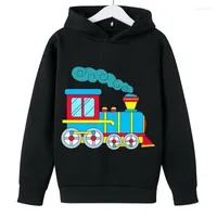 Women's Hoodies Children Old Steam Locomotive By Samshirts 2023 Spring Boys Girls Cartoon Sweatshirts Kids Pullovers Clothes Tops Coats