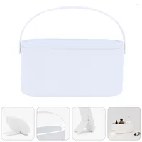 Storage Boxes 1pc Cosmetic Box Lady Makeup Case Outdoor Portable With LED Light Mirror