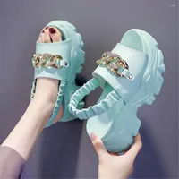 Sandals Women Chunky Metal Chain Sandalias Thick Sole Outdoor Summer Casual Beach Female Wedges Fashion Comfortable Shoes