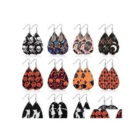 Party Favor Pumpkin Earring Pu Leather Drop Earrings Female Halloween Spider Women Vintage Jewelry Gifts 22 Designs Wy870 Delivery H Dhbai