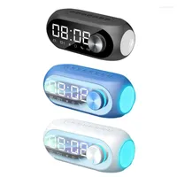 In 1 Wireless Alarm Clock Speaker LED Charging Bedside Bedroom