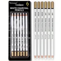 10pcs Woodless Pencil Set - Black Charcoal Pencil 7.2mm for Drawing,  Writing, Shading, Coloring, Soft Pencil No Wood, Gift for Artist