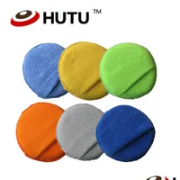 5PCS 5 Inch Cars Microfiber Wax Applicator, Microfiber Round Sponge  Detailing Cleaning Pads with Finger Pocket Wax Applicator, Suitable for  Cars Wax Applicator Foam Sponge (Blue) 