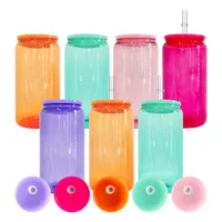 10pcs/Set Mixed Color Glitter Transparent Reusable Plastic Straws For Tall  Glass, Mason Jar, 20oz Glass At Restaurant, Cafe