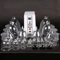 35 Cups Body Shaping Vacuum Therapy pumps Lymph Drainage Slimming Breast Enlargement Machine Butt Hips Suction Cupping2429