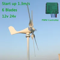 Rozpocznij 1 3M S Nowy turbina wiatrowa 800 W 12V 24 V z 6 ostrzami i kontrolerem ładunku PWM do użytku domowego2690