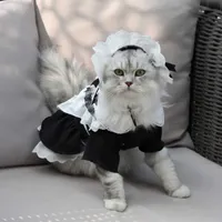 Pet Dog Cat Maid Cosplay Costumes Skirt Dress Clothes
