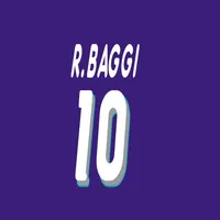 1994 Italy retro printing soccer nameset #10 R BAGGIO soccer player stamping sticker printed numbering impressed vintage football 2351