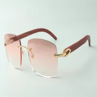 Классические дизайнерские солнцезащитные очки 3524025 Оригинальные деревянные храмовые очки размер 18-135 мм236t