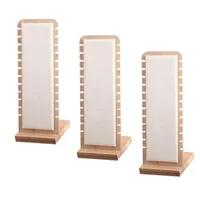 3X Modern Bamboo Necklace Jewelry Tablett Display Boards 27x10cm Neckchain Display Stand 210713249q
