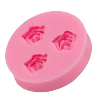 Удаление плесени 3D Розовые цветы шоколад свадебный торт Инструменты для украшения 3d выпечка помадать силиконовая плесень, используемая для легко создания залитого сахара