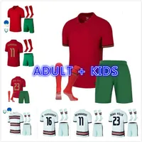 Hommes enfants kit 2021 RONALDO maillots de football JOAO FELIX 2022 eUro FERNANDES DIOGO J BERNARDO équipe nationale de football shirt281c
