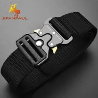 Belts Unisex outdoor sports tactical multifunctional high quality canvas belt for men female luxury male Jeans army designer Trouser Z0228