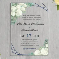 その他のイベントパーティーのサプライ5x7インチクリアアクリル結婚式の招待状パーソナライズUV印刷ゴールドフォイルXVバースデーQuinceanera Craft Card IC151 230228