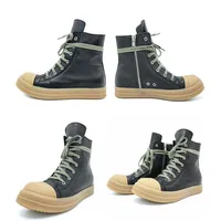 디자이너 Unisex Boots Real Leather Black Thick Bottom Women 증가 어두운 남성 캐주얼 부츠 여성 보드 레트로 용해 신발 300r