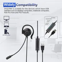 earphones Wholesale high definition call unilateral customer service headset 3.5mm USB cable control with microphone volume control