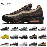 Max 95 95S Casual Shoes Classic Air 95S OG Mens Triple Black White Navy Blue Neon Soft Sole Solar Red Smoke Grey Greedy 3.0 Sneakers 20th Anniversary Grape Designer