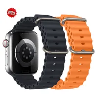 Smartwatch cinturino in silicone in gomma in gomma per band Apple Watch 49mm 45mm 41mm Ocean Band per Apple Watch Ultra Serie 8 7 6 SE