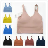 Yoga outfit lu-20 U Type Back Align Tank Tops Gym Clothes Women Casual Running Nude Tight Sports Bra Fitness Beautiful Underwear Vest Shirt JKL123
