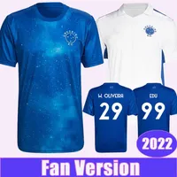 2022 Cruzeiro ROMULO GIOVANNI Mens Soccer Jerseys WAGUININHO SIDNEI ADRIANO MACHADO OLIVEIRA MAICON EDU Home Away Football Shirts 2608