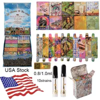 Gold Coast Clear GCC Atomizers Smokers Club Edition 0.8ml 1.0ml Vapes Cartridges Packaging Ceramic Coil 510Thread Carts In USA Warehouse