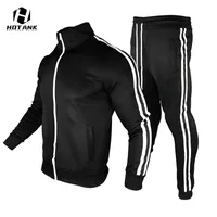 Mens Tracksuits Tracksuit Casual Spring Men Sets Zipper Cardigan Jacket 2 PiecePants Striped Jogging Sports Suit Male Hip Hop Streetwear 230228