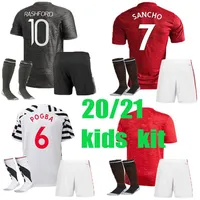 Manchester 20 21 kit enfants maillots de football UNITED CAVANI UTD VAN DE BEEK B FERNANDES RASHFORD maillot de football HUMANRACE235h