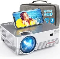 Mini -Projektor mit WiFi und Bluetooth DBPower 9500L Full HD Outdoor Movie Projector Support iOS/Android Sync Screenzoom, Home Theater Video Projector