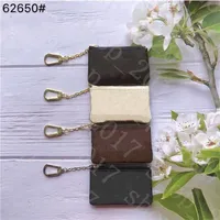 YQ Mini Short Wallet Purse Fashion Plånböcker för Lady High Quality Keychain Leather Card Holder Coin Purse Women Classic Zipper Pock259T