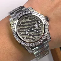 Diamonds Watchs Mens Watchs 40 mm Mouvement mécanique automatique montre Warterproof Business Montre de Luxe