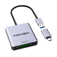Memory Card Readers INDMEM CFexpress Card Reader USB C 3.1 Gen 2 Type C to CFexpress B Reader CFexpress B Memory Card Adapter up to 10Gbps 230228