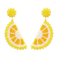 Dangle Earrings Arrival Summer Style Handmade Seed Beads Fruit Lemon Drop Personality Watermelon For Woman Party Gift