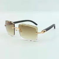2022 occhiali da sole a taglio di alta qualità diretto S 3524020 Black Templi di legno Black Dimensioni 58-18-135mm242i