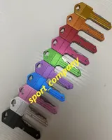 10 färger Mini Folding Knife Outdoor Gadgets Key Shape Pocket Fruit Knife Multifunktionell nyckelring Kniv Saber Swiss Self-Defense Knives EDC Tool Gear