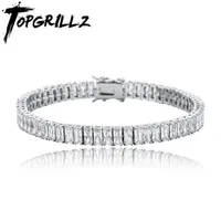 TopGrillz 2020 New Baguette de 8 mm de tenista pulseira gelada cubic zirconia hip hop de alta qualidade charme jóia presente x050206w