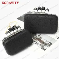 Xgravity 2020 جديدة للأزياء جمجمة الإصبع الأنيقة سلسلة النساء غير الرسميات الكراث حقائب اليد الأكياس الأكياس السيدات حقيبة الأشباح 050 Q1113