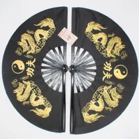 Outdoor Fitness Equipment Bamboo Kung Fu Fan Tai Chi Fan Left And Right Hands Tai Chi Performance Fan Martial Arts Cosplay Fan Summer Chinese Dance Fan 230301