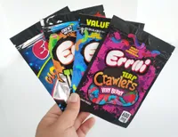 Edibles Mylar Bags 100pcs Design Errlli Gummy Plastic Packaging Mag с застежкой для молнии
