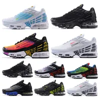 TN 플러스 3 어린이 신발 달리기 신발 여성 디자이너 스니커즈 맨스 증기 트리플 쿠션 블랙 흰색 블루 레드 골드 트레이너 트레이너 크기 28-35