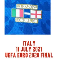 Collectable 2021 EUR Final Match Detaills Italy Vs England Patch Heat Transfer Iron on Soccer Badge286L