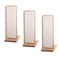 3X Modern Bamboo Necklace Jewelry Tablett Display Boards 27x10cm Neckchain Display Stand 2107132901