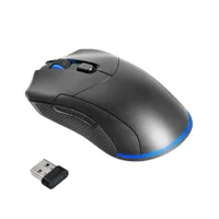 Onn. Mouse da gioco wireless ricaricabile con illuminazione a LED e 8 pulsanti programmabili, 200-7200 dpi regolabili