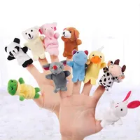 Parmak Kukla Hayvanlar Unisex oyuncaklar sevimli çizgi film çocukları doldurmalar hayvan oyuncak 2023