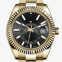 7 -vendendo relógios de luxo Novo calendário automático de 24 horas de 42 mm de aço inoxidável Sky Men's Watch205k